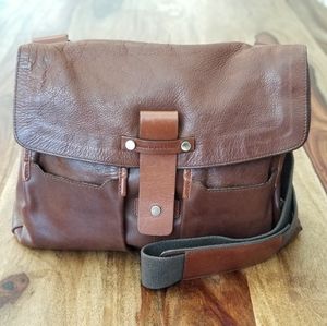 Marco Buggiani Brown Leather Crossbody